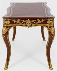 Casa Padrino scrivania barocco di lusso con cassetto marrone / oro - Magnifico tavolo da ufficio in stile barocco - Mobili da ufficio barocco - Mobili di lusso in stile barocco - Arredi barocchi