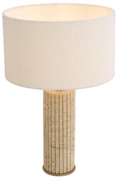 Luxus Travertin Naturstein Tischleuchte Schreibtischleuchte Beige Antik Messing Creme Luxury Travertine Natural Stone Table Lamp Desk Lamp Beige Antique Brass Cream