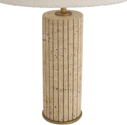 Luxus Travertin Naturstein Tischleuchte Schreibtischleuchte Beige Antik Messing Creme Luxury Travertine Natural Stone Table Lamp Desk Lamp Beige Antique Brass Cream