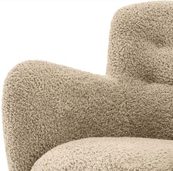 Casa Padrino luxury armchair sand / black 87 x 86 x H. 80 cm - Living room armchair - Hotel armchair - Living room furniture - Luxury furniture - Living room furnishings - Luxury furnishings