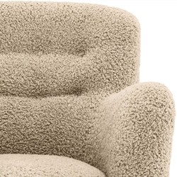 Casa Padrino luxury armchair sand / black 87 x 86 x H. 80 cm - Living room armchair - Hotel armchair - Living room furniture - Luxury furniture - Living room furnishings - Luxury furnishings