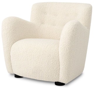 Casa Padrino fauteuil de luxe crème / noir 87 x 86 x H. 80 cm - Fauteuil de salon - Fauteuil d'hôtel - Mobilier de salon - Mobilier de luxe - Ameublement de salon - Ameublement de luxe