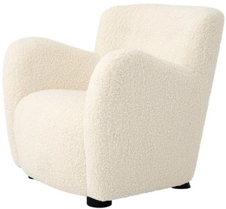 Casa Padrino Luxus Sessel Creme / Schwarz 87 x 86 x H. 80 cm - Wohnzimmer Sessel - Hotel Sessel - Wohnzimmer Möbel - Luxus Möbel - Wohnzimmer Einrichtung - Luxus Einrichtung - Möbel Luxus