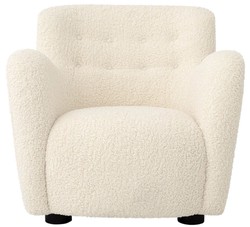 Casa Padrino luxury armchair cream / black 87 x 86 x H. 80 cm - Living room armchair - Hotel armchair - Living room furniture - Luxury furniture - Living room furnishings - Luxury furnishings