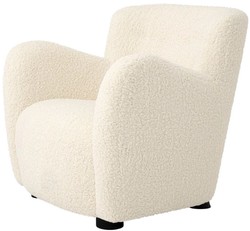 Casa Padrino luxury armchair cream / black 87 x 86 x H. 80 cm - Living room armchair - Hotel armchair - Living room furniture - Luxury furniture - Living room furnishings - Luxury furnishings