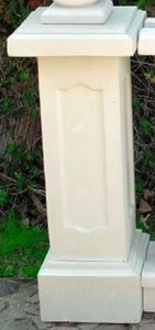 Casa Padrino pilastro decorativa da giardino barocco 33 x 33 x A. 82 cm - Pilastro in pietra in stile antico - Magnifica pilastro da giardino - Accessori per la decorazione di giardini barocchi