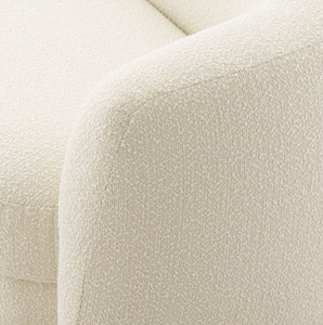 Casa Padrino Luxus Sofa Elfenbein / Schwarz 232 x 95 x H. 70 cm - Gebogenes Wohnzimmer Sofa - Wohnzimmer Möbel - Luxus Möbel - Wohnzimmer Einrichtung - Luxus Einrichtung - Luxus Qualität