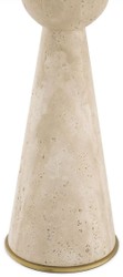 Casa Padrino lampe de table de luxe beige / laiton antique / crème 40 x 40 x H. 78,5 cm - lampe de bureau en travertin avec abat jour hexagonal - Lampes de table de luxe - Lampes de bureau de luxe