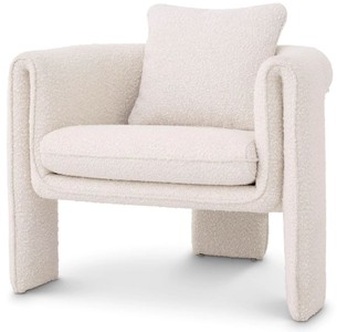 Casa Padrino fauteuil de luxe crème 81 x 77 x H. 68 cm - Fauteuil de salon - Fauteuil d'hôtel - Mobilier de salon - Mobilier de luxe - Ameublement de salon - Ameublement de luxe