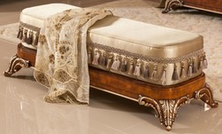Casa Padrino banco barroco de lujo oro / marrón / oro - Magnífico banco de madera maciza de estilo barroco - Muebles barrocos - Muebles de lujo de estilo barroco - Noble y Magnífico