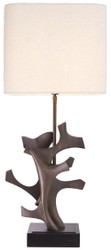 Casa Padrino luxury table lamp bronze / black / cream 35 x 35 x H. 85.5 cm - Desk lamp with square lampshade - Luxury table lamps - Luxury desk lamps - Luxury lights - Luxury desk lights