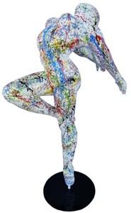 Lebensgroße XXL Luxus Designer Garten Terrassen Deko Skulptur Figur Ballerina Tänzerin Life Size XXL Luxury Designer Garden Terrace Decorative Sculpture Figure Ballerina Dancer