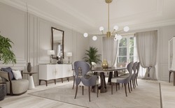 Luxus Art Deco Esszimmer Set Esstisch und 8 Stühle Luxury Art Deco Dining Room Set Dining Table and 8 Chairs