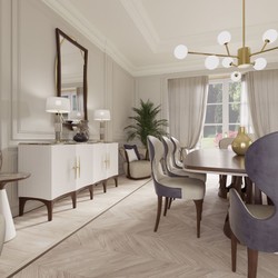 Luxus Art Deco Esszimmer Set Esstisch und 8 Stühle Luxury Art Deco Dining Room Set Dining Table and 8 Chairs