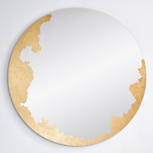 Casa Padrino espejo de pared de lujo oro Ø 100 cm - Espejo de salón redondo - Espejo de dormitorio - Espejo de armario - Muebles de lujo - Interior de lujo - Calidad de lujo