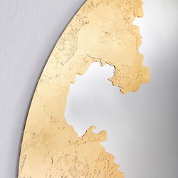 Casa Padrino luxury wall mirror gold Ø 70 cm - Round living room mirror - Bedroom mirror - Wardrobe mirror - Luxury furniture - Luxury interior - Luxury quality