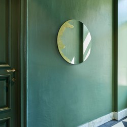 Casa Padrino luxury wall mirror gold Ø 70 cm - Round living room mirror - Bedroom mirror - Wardrobe mirror - Luxury furniture - Luxury interior - Luxury quality