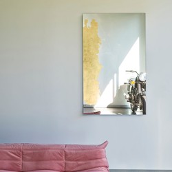 Casa Padrino specchio da parete di lusso oro 80 x 2,5 x A. 130 cm - Specchio rettangolare da soggiorno - Specchio per camera da letto - Specchio per guardaroba - Mobili di lusso - Interni di lusso