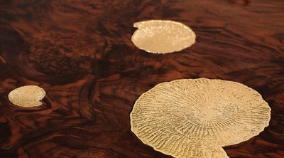 Casa Padrino Luxus Designer Esstisch Braun / Gold 450 x 150 x H. 76 cm - Rechteckiger Esszimmertisch - Italienische Luxus Esszimmer Möbel - Luxus Einrichtung - Luxus Qualität - Made in Italy