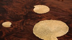 Casa Padrino Luxury Designer Dining Table Brown / Gold 450 x 150 x H. 76 cm - Rectangular Dining Table - Italian Luxury Dining Room Furniture - Luxury Furnishings - Luxury Quality - Made in Italy