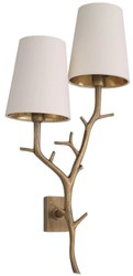 Casa Padrino lámpara de pared doble de lujo latón vintage / crema 28 x 17 x A. 60 cm - Lámpara de pared de salón - Luces de hotel - Luces de pared de lujo - Calidad de lujo