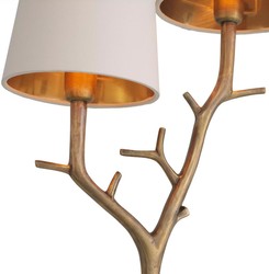 Casa Padrino lámpara de pared doble de lujo latón vintage / crema 28 x 17 x A. 60 cm - Lámpara de pared de salón - Luces de hotel - Luces de pared de lujo - Calidad de lujo
