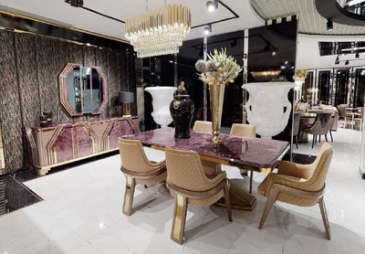 Casa Padrino Luxus Art Deco Esszimmer Stuhl Set mit Armlehnen Beige / Grau / Gold - Küchen Stühle 6er Set - Luxus Esszimmer Möbel - Art Deco Möbel - Luxus Einrichtung - Art Deco Einrichtung