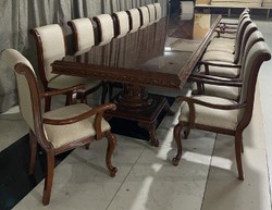 Luxus Barock Esszimmer Set Barock Esstisch und 14 Stühle Barock Esszimmer Möbel Baroque Dining Room Set Luxury Baroque Dining Table and 14 Chairs Baroque Dining Room Furniture