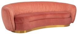 Gebogenes Luxus Wohnzimmer Sofa Rosa Gold Curved Luxury Living Room Sofa Pink Gold