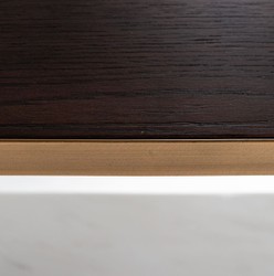 Casa Padrino armario de estantería de lujo marrón oscuro / blanco / latón 120 x 40 x A. 200 cm - Muebles de salón - Interiores de salón - Muebles de lujo - Interiores de lujo - De lujo Muebles