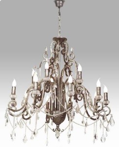 Casa Padrino lustre baroque de luxe en cristal antique argent Ø 90 cm - Magnifique lustre de salon de style baroque - Meuble baroque - Noble & Magnifique