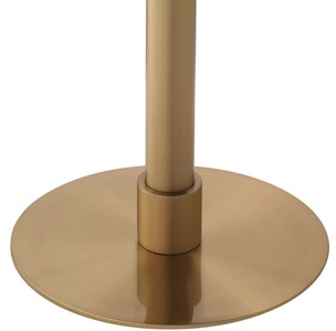 Casa Padrino Luxus Esstisch Schwarz / Messing Ø 80 x H. 76 cm - Runder Edelstahl Küchentisch mit Keramik Tischplatte - Esszimmer Möbel - Esszimmer Einrichtung - Luxus Möbel - Luxus Einrichtung