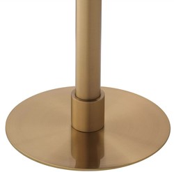 Casa Padrino tavolo da pranzo di lusso nero / ottone Ø 80 x A. 76 cm - Tavolo da cucina rotondo in acciaio inox con piano in ceramica - Mobili sala da pranzo - Mobili di lusso - Arredi di lusso