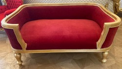 Casa Padrino baroque dog bed & cat bed bordeaux red / gold - Handmade baroque style dog & cat sofa - Baroque dog & cat furniture - Baroque pet furniture