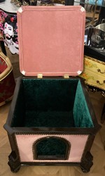 Casa Padrino baroque cat house pink / dark brown - Magnificent cat temple in baroque style - Handmade baroque style cat bed - Baroque cat furniture - Baroque animal furniture