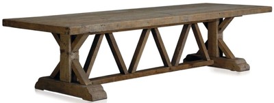 Casa Padrino country style dining table brown 330 x 110 x H. 77 cm - Rustic solid wood kitchen table - Rustic solid wood dining room furniture - Country style dining room furniture