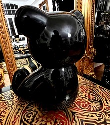 Harald Glööckler déco ours en peluche design de luxe Pompöös by Casa Padrino noir / or - Figurine décorative Glööckler - figurine décorative design - Accessoires déco design Harald Glööckler