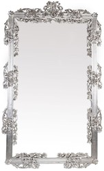 Casa Padrino miroir baroque argent 112 x 6 x H. 224 cm - Magnifique miroir mural avec ornements élégants - Miroir de vestiaire baroque - Miroir mural de style baroque - Meuble baroque