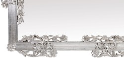 Casa Padrino miroir baroque argent 112 x 6 x H. 224 cm - Magnifique miroir mural avec ornements élégants - Miroir de vestiaire baroque - Miroir mural de style baroque - Meuble baroque