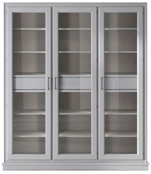 Luxus LED Bücherschrank Regalschrank Wohnzimmerschrank Büroschrank Grau Luxury LED Bookcase Shelf Cabinet Living Room Cabinet Office Cabinet Gray