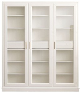 Luxus LED Bücherschrank Regalschrank Wohnzimmerschrank Büroschrank Weiß Luxury LED Bookcase Shelf Cabinet Living Room Cabinet Office Cabinet White