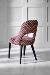 Casa Padrino ensemble de 4 Chaises de salle à manger Art Déco de luxe rouge / blanc / noir 49 x 61 x H. 89 cm - Chaises de cuisine avec motif - Mobilier salle à manger - Mobilier Art Déco de luxe