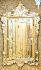 Prunkvoller Luxus Barock Spiegel Wandspiegel im Venezianischen Stil Magnificent Luxury Baroque Mirror Wall Mirror in Venetian Style