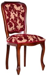 Casa Padrino luxury Art Nouveau dining chair set of 6 bordeaux red / cream / brown 49 x 57 x H. 99 cm - Elegant kitchen chairs with pattern - Baroque & Art Nouveau dining room furniture