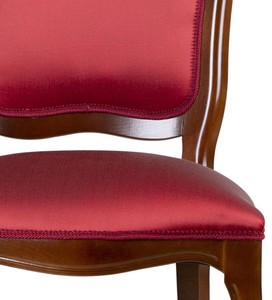 Casa Padrino Luxus Jugendstil Esszimmerstuhl 6er Set Bordeauxrot / Braun 49 x 57 x H. 99 cm - Elegante Küchenstühle - Jugendstil Esszimmer Möbel - Jugendstil Esszimmer Einrichtung