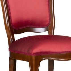 Casa Padrino luxury Art Nouveau dining chair set of 6 bordeaux red / brown 49 x 57 x H. 99 cm - Elegant kitchen chairs - Art Nouveau dining room furniture - Art Nouveau dining room furnishings