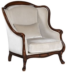 Luxus Jugendstil Wohnzimmer Sessel Grau Dunkelbraun Hochglanz Luxury Art Nouveau Living Room Armchair Gray Dark Brown High Gloss