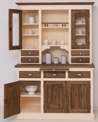 Landhausstil Massivholz Küchenschrank Esszimmerschrank Creme Dunkelbraun Country Style Solid Wood Kitchen Cabinet Dining Room Cabinet Cream Dark Brown