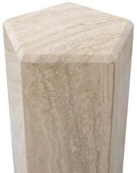 5 Eckige Luxus Travertin Naturstein Deko Säule Beige 5 Sided Luxury Travertine Natural Stone Decorative Column Beige