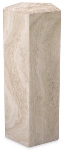 Casa Padrino colonna decorativa di lusso 31 x 31 x A. 79,5 cm - Colonne in pietra naturale di travertino - Colonna vegetale - Colonna decorativa del soggiorno - Mobili di lusso